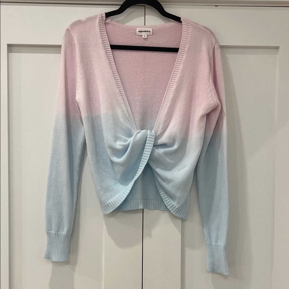 superdown Pink and Blue Ombre Cardigan - Size Small